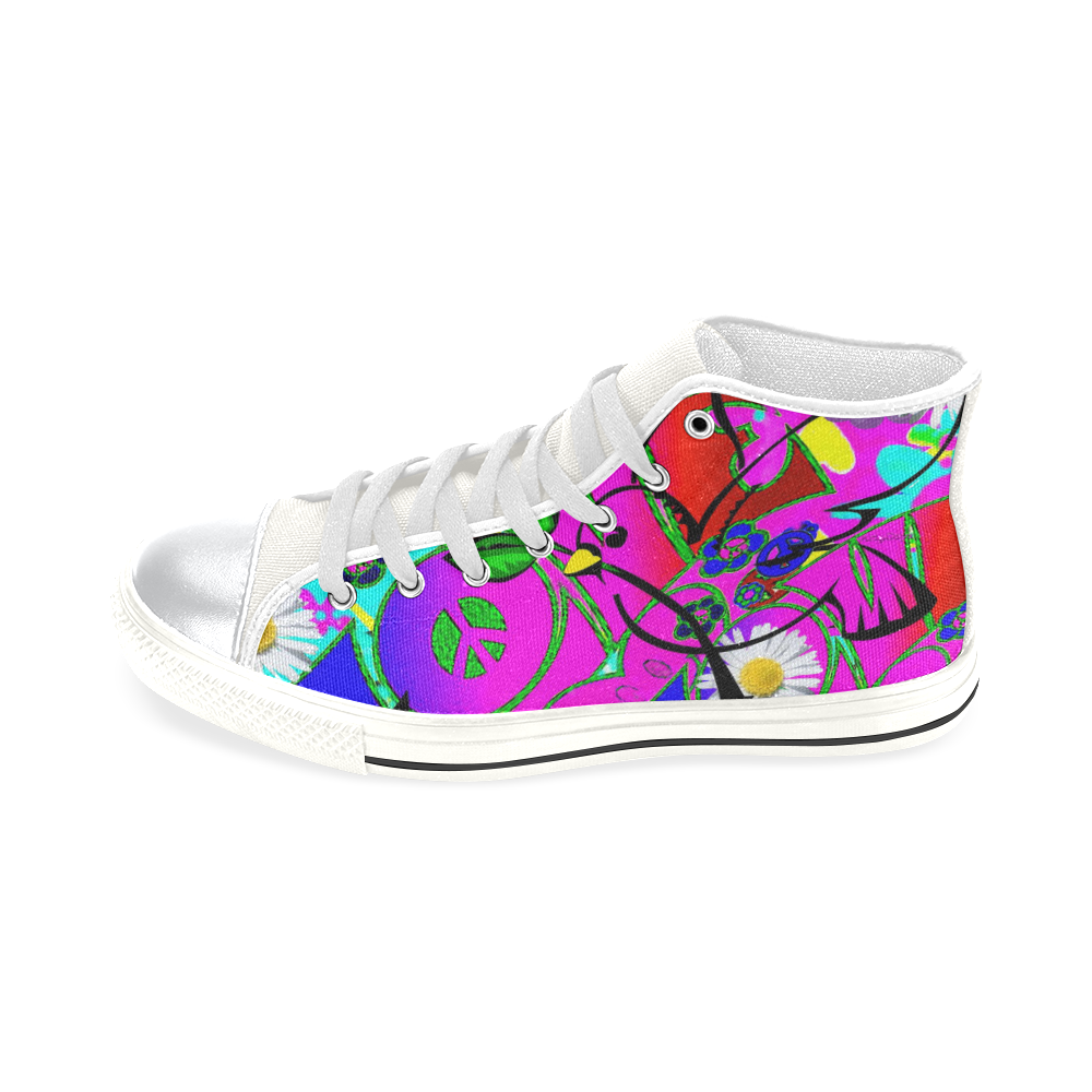 "With Love" Collection High Top Canvas Shoes for Kid (Model 017)