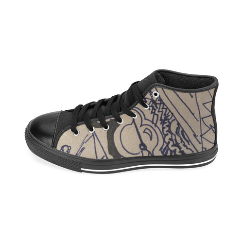 weirdo Men’s Classic High Top Canvas Shoes /Large Size (Model 017)