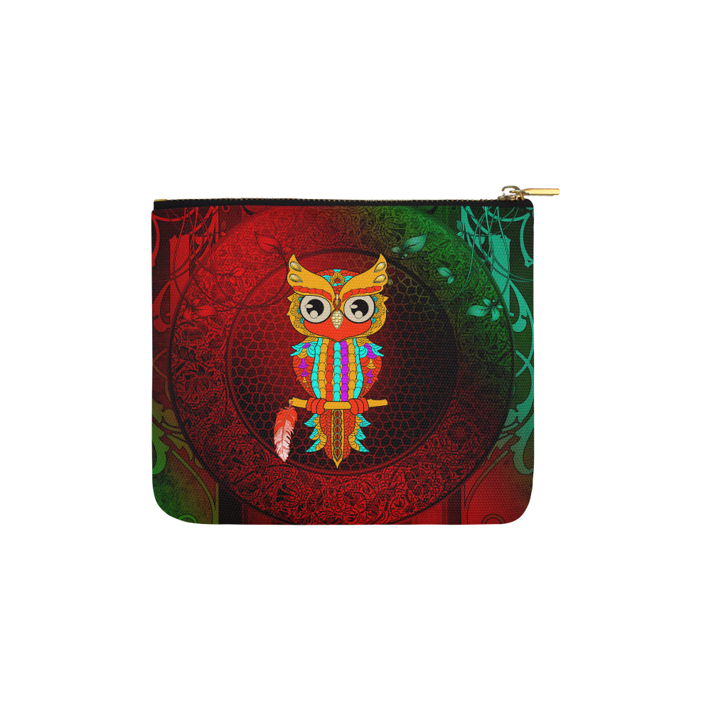 Cute owl, mandala design Carry-All Pouch 6''x5''