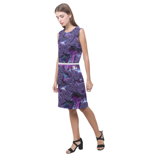 Flowery Tropical Islands Fractal Abstract Eos Women's Sleeveless Dress (Model D01)