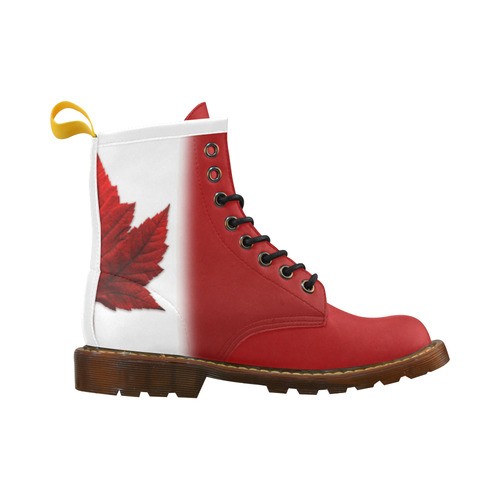 Canada Boots Women's Canada Flag Boots High Grade PU Leather Martin Boots For Women Model 402H