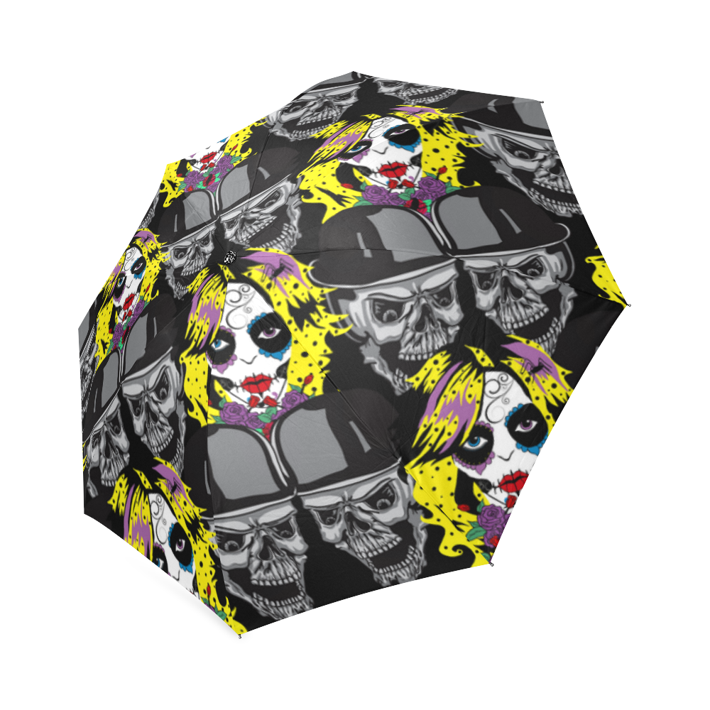 Miss Gothica Sugarskull Foldable Umbrella (Model U01)