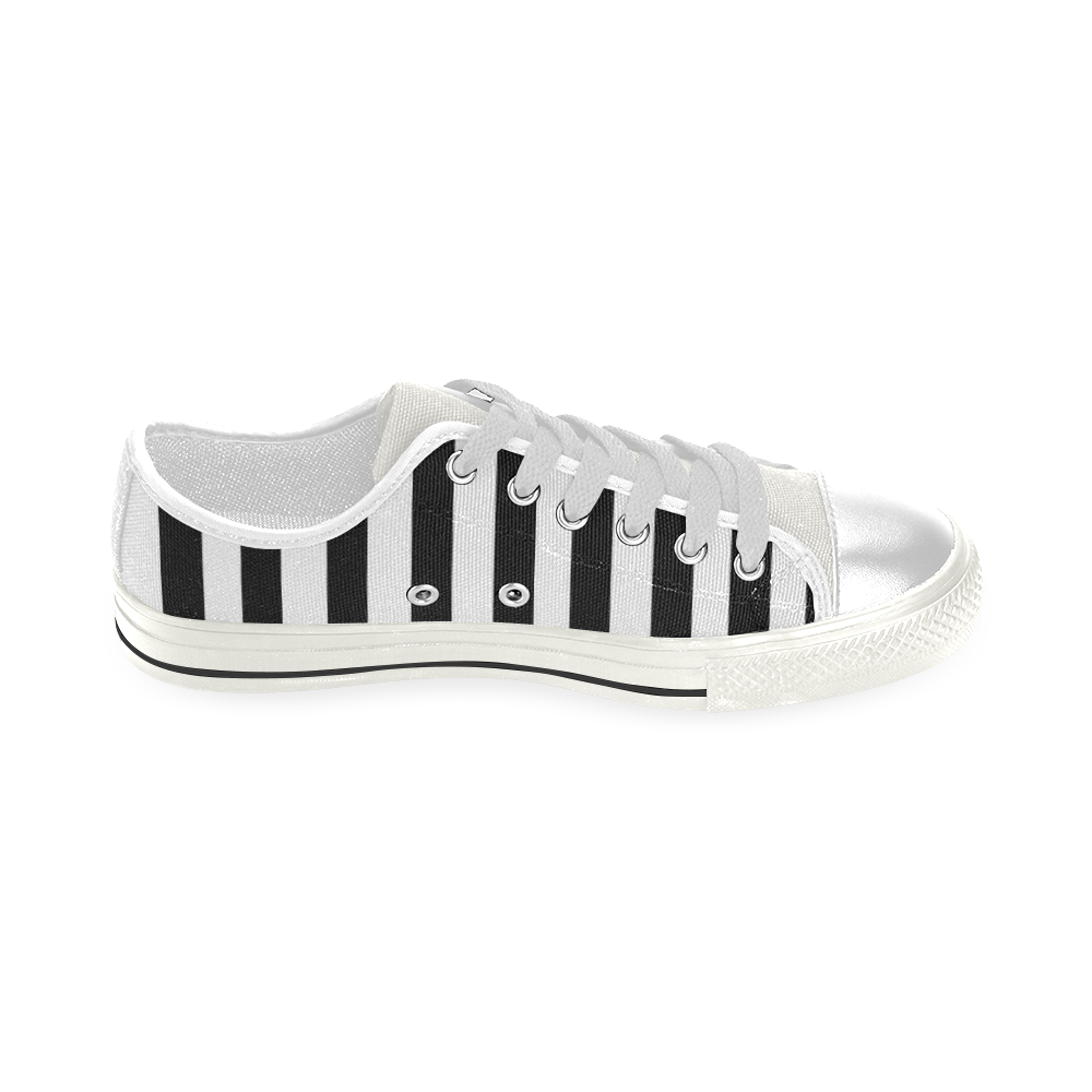 Piano Key Collection Low Top Canvas Shoes for Kid (Model 018)