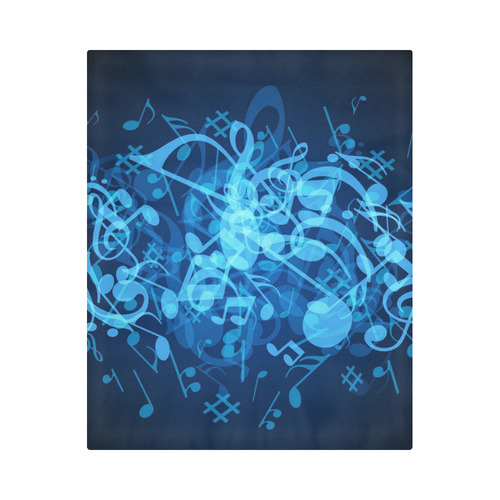 Blue Glow Music Notes Duvet Cover 86"x70" ( All-over-print)