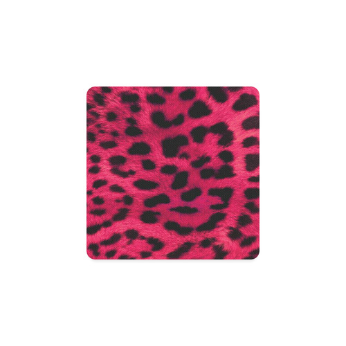 Pink Leopard Square Coaster