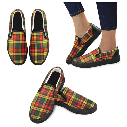Buchanan Tartan Women's Slip-on Canvas Shoes (Model 019)