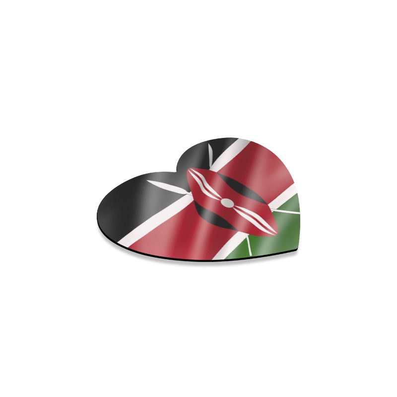 Kenya Flag Heart Coaster