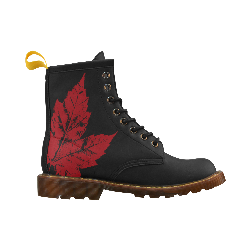 Cool Canada Boots Men's Black Canada Boots High Grade PU Leather Martin Boots For Men Model 402H