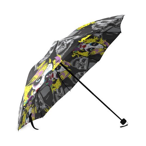 Miss Gothica Sugarskull Foldable Umbrella (Model U01)
