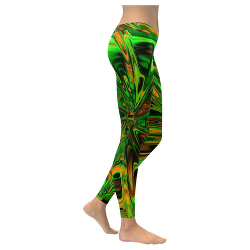 new fractal 717C by JamColors Women's Low Rise Leggings (Invisible Stitch) (Model L05)