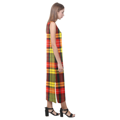 Buchanan Tartan Phaedra Sleeveless Open Fork Long Dress (Model D08)