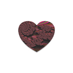 Martian Mars Planet Fractal Abstract Heart Coaster