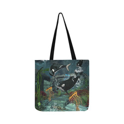 Amazing orcas Reusable Shopping Bag Model 1660 (Two sides)
