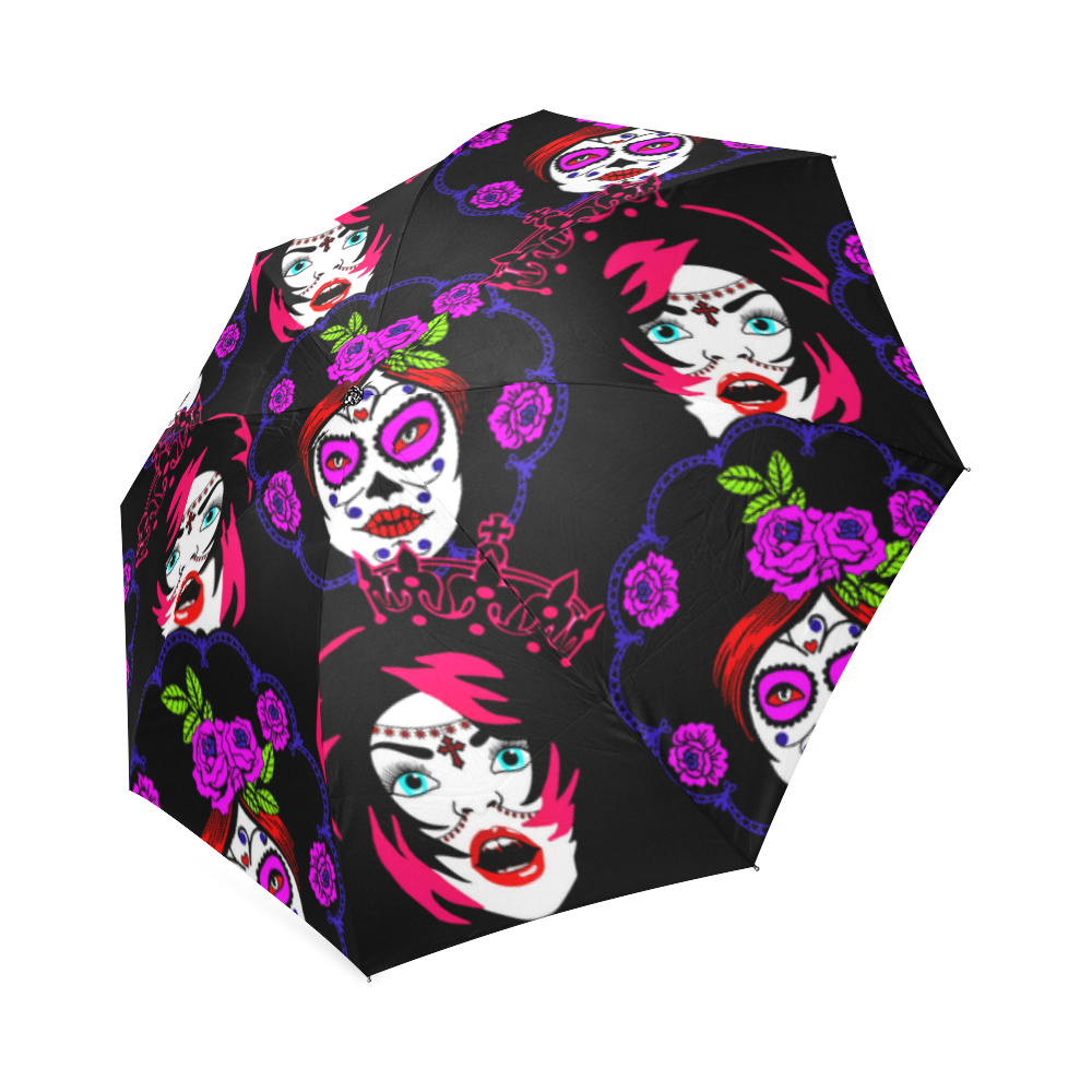 Vampire V Sugarskull Foldable Umbrella (Model U01)