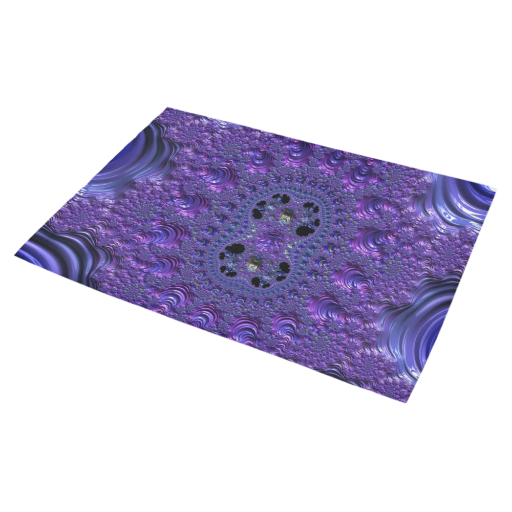 Underwater Buried Treasure Fractal Abstract Azalea Doormat 30" x 18" (Sponge Material)