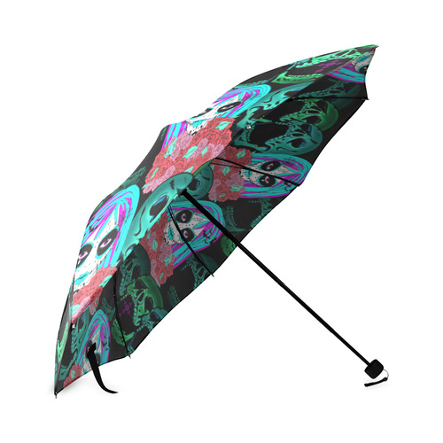 Goth sugarskull with attitude Foldable Umbrella (Model U01)