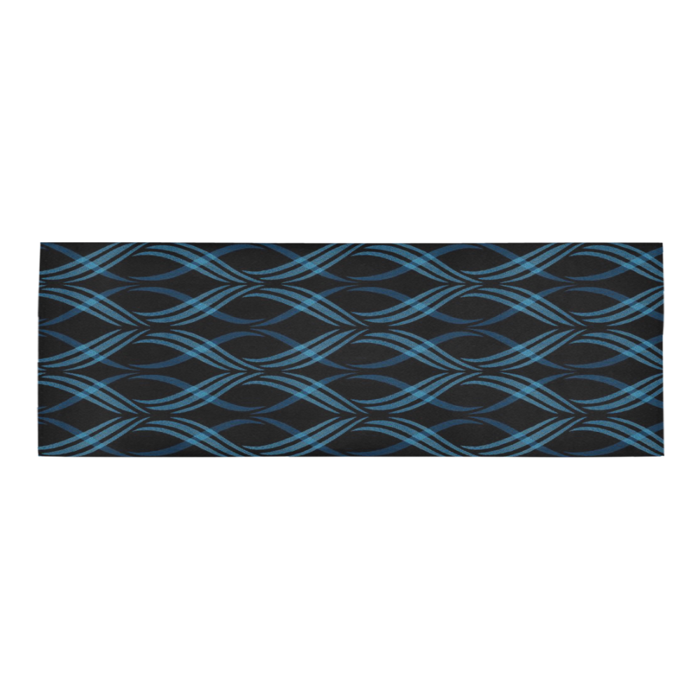 Ocean Blue Ribbons 2 Area Rug 9'6''x3'3''