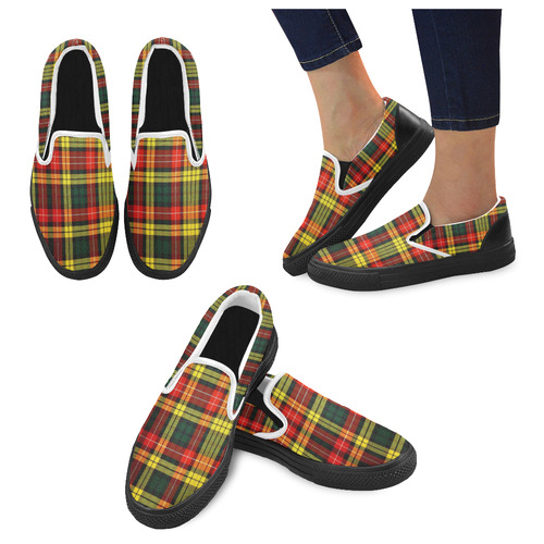 Buchanan Tartan Women's Unusual Slip-on Canvas Shoes (Model 019)
