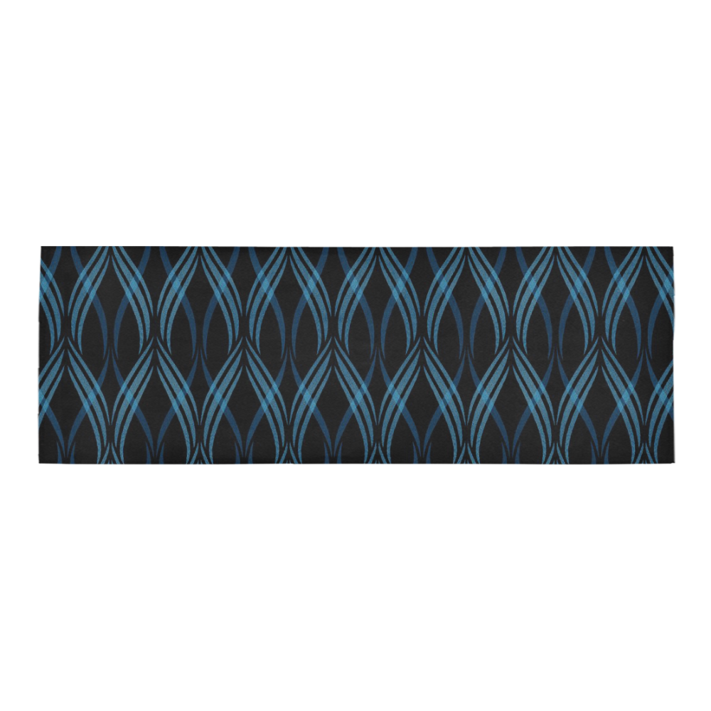 Ocean Blue Ribbons Area Rug 9'6''x3'3''