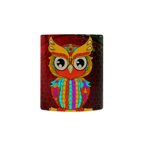 Cute owl, mandala design White Mug(11OZ)