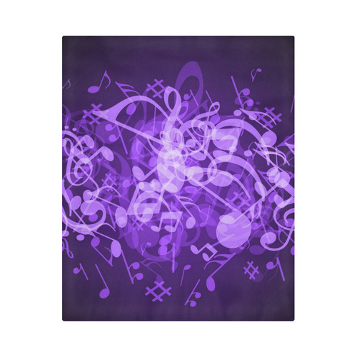 Purple Glow Music Notes Duvet Cover 86"x70" ( All-over-print)