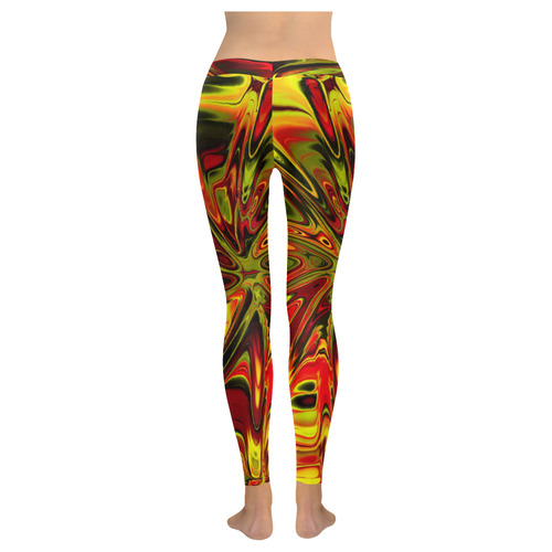 new fractal 717B by JamColors Women's Low Rise Leggings (Invisible Stitch) (Model L05)