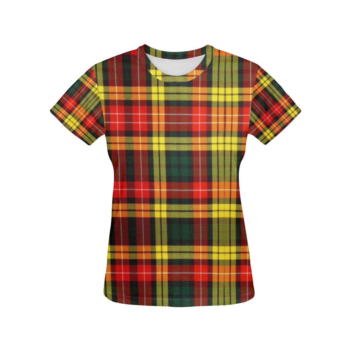 Buchanan Tartan All Over Print T-Shirt for Women (USA Size) (Model T40)
