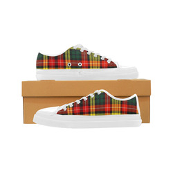 Buchanan Tartan Women's Canvas Zipper Shoes/Large Size (Model 001)