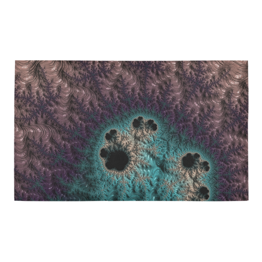 Mississippi River Delta Fractal Abstract Azalea Doormat 30" x 18" (Sponge Material)