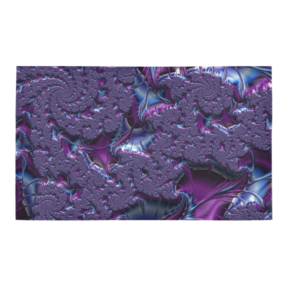 Flowery Tropical Islands Fractal Abstract Azalea Doormat 30" x 18" (Sponge Material)