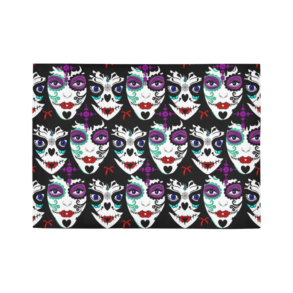 Day of the dead - sugarskull Area Rug7'x5'
