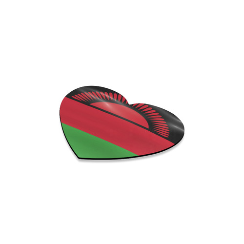 Malawi Flag Heart Coaster