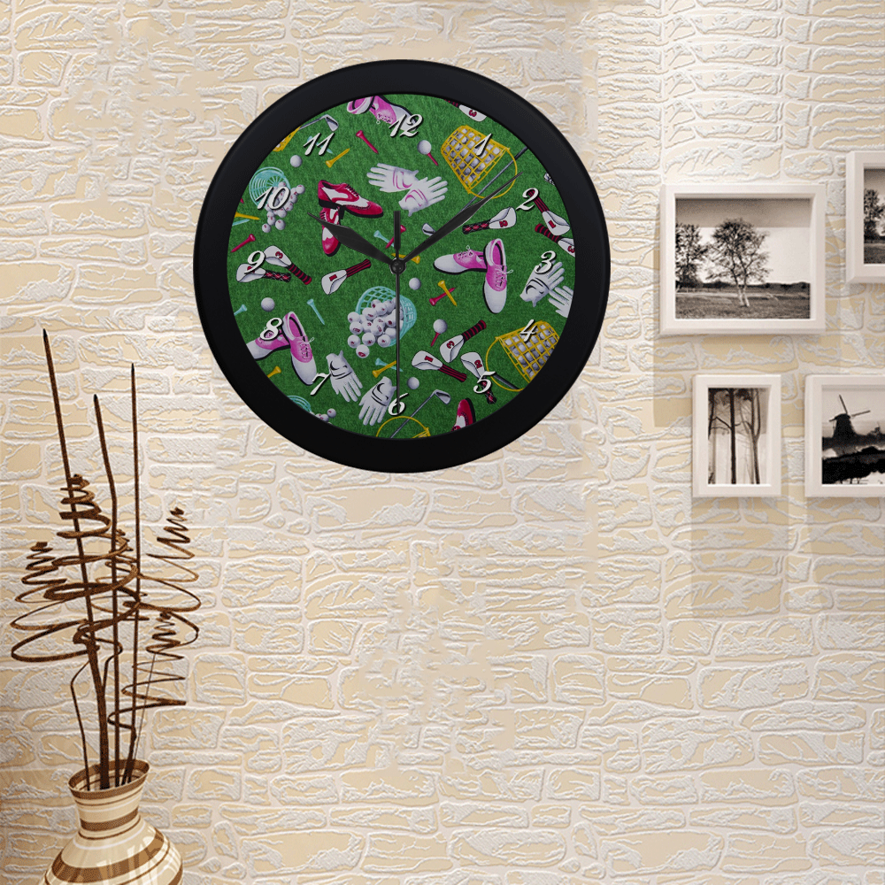Ladies Tee Time Golf Circular Plastic Wall clock