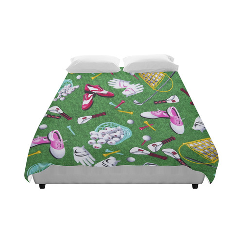 Ladies Tee Time Golf Duvet Cover 86"x70" ( All-over-print)