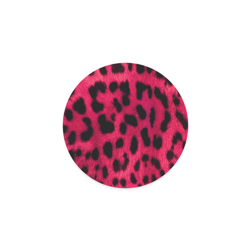 Pink Leopard Round Coaster