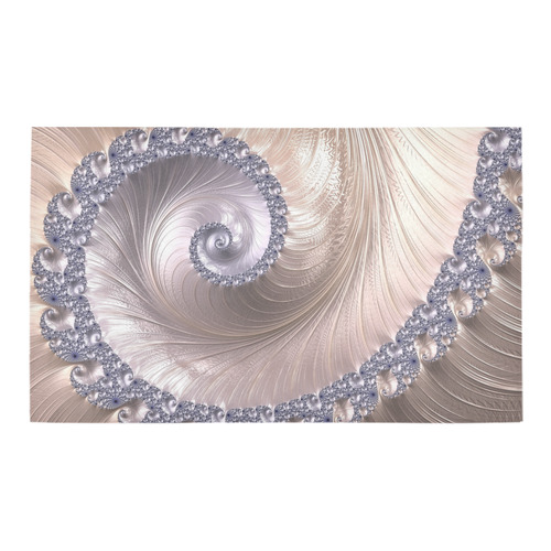 Diamond and Pearl Seashell Swirls Fractal Abstract Azalea Doormat 30" x 18" (Sponge Material)