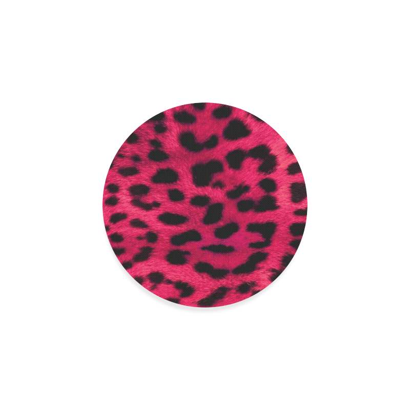 Pink Leopard Round Coaster