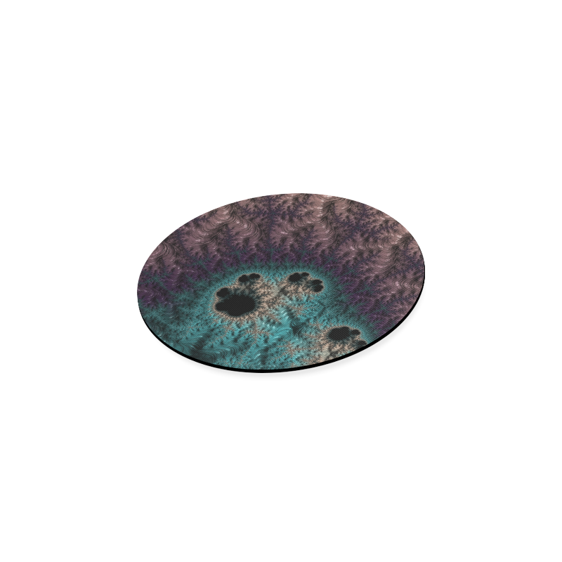 Mississippi River Delta Fractal Abstract Round Coaster