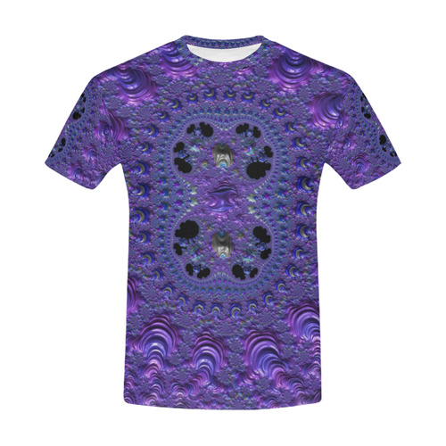 Underwater Buried Treasure Fractal Abstract All Over Print T-Shirt for Men (USA Size) (Model T40)