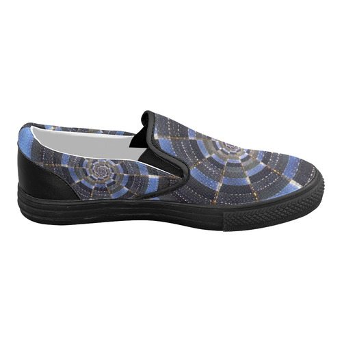 Midnight Crazy Dart Women's Slip-on Canvas Shoes (Model 019)