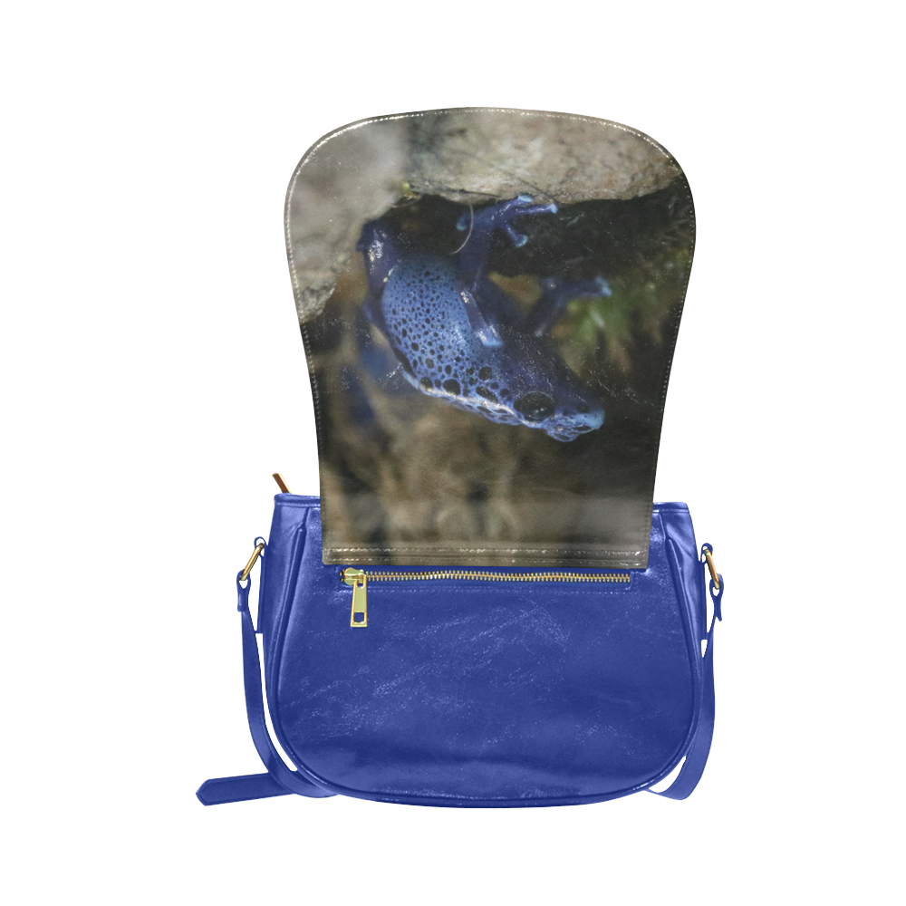 Blue Poison Arrow Frog Classic Saddle Bag/Large (Model 1648)