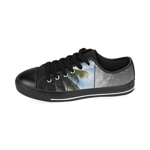 Caribbean Dreaming Low Top Canvas Shoes for Kid (Model 018)