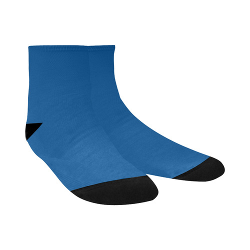 Designer Color Solid Lapis Blue Quarter Socks