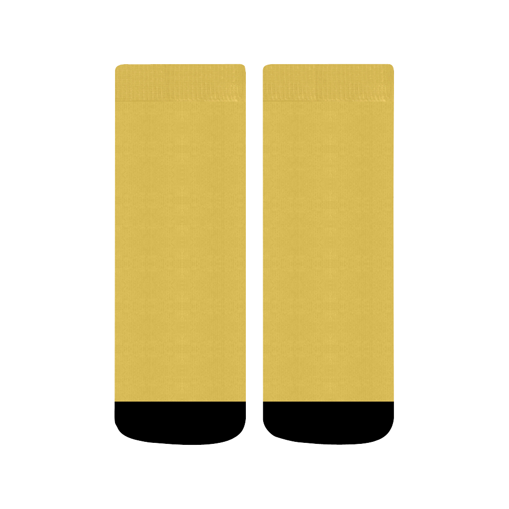 Designer Color Solid Primrose Yellow Quarter Socks