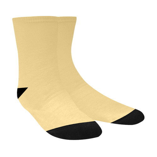 Designer Color Solid Marzipan Crew Socks