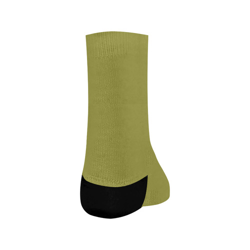 Designer Color Solid Golden Lime Crew Socks