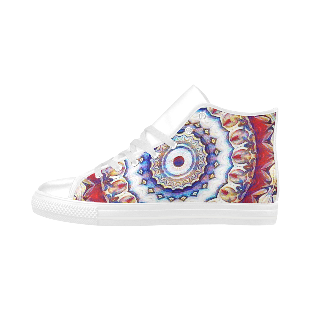 X-Mas Romantic Mandala Aquila High Top Microfiber Leather Women's Shoes (Model 032)