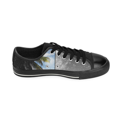 Caribbean Dreaming Low Top Canvas Shoes for Kid (Model 018)
