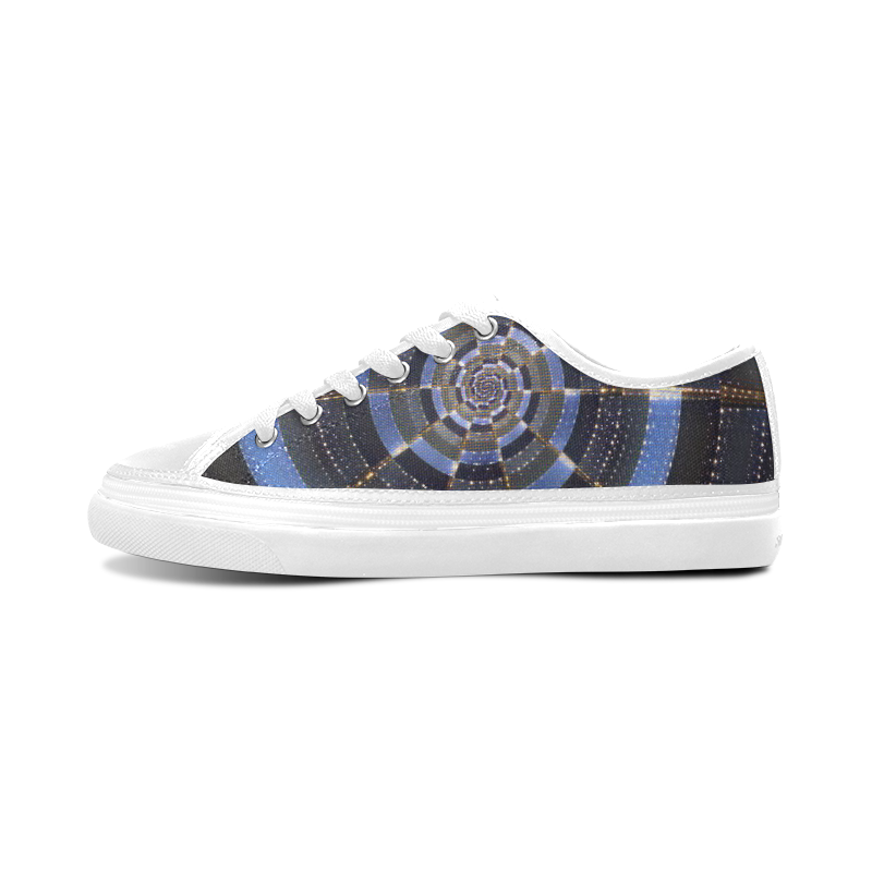 Midnight Crazy Dart Women's Canvas Zipper Shoes/Large Size (Model 001)