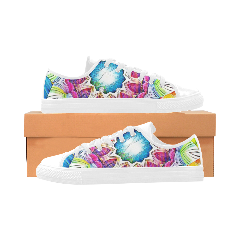 Sunshine Feeling Mandala Aquila Microfiber Leather Women's Shoes (Model 031)